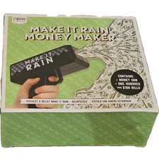 Make It Rain Money Maker Gun With Play Money Cash Party Gag Gift 100 Bills