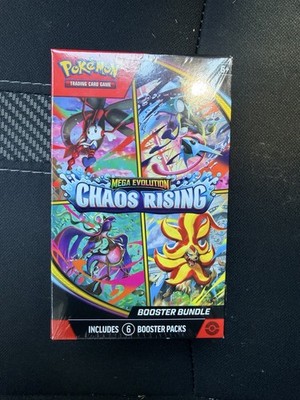 Pokemon Pokmon TCG Mega Evolution Chaos Rising Booster Bundle, 6 Booster Packs,
