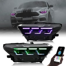 RGB LED Scheinwerfer für Ford Mustang 2015–17 Frontscheinwerfer Sequenz Blinker