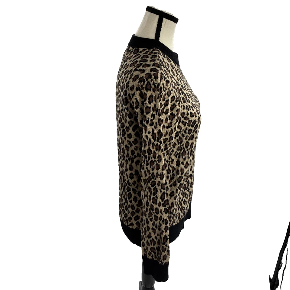 Suéter Charter Club Mujer Talla M Estampado Leopardo Manga Larga Cuello Redondo Pullover Foto 3 de 4