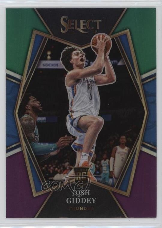 2021 Panini Select Premier Level Green White Purple Prizm Josh Giddey #143 0nr3