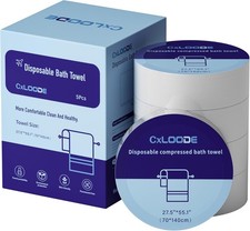 5 Pack Disposable Bath Towels, Large Compressed towel Tablets Disposable Towels