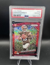 2025 Prizm Shedeur Sanders Red Choice Rookie /20 PSA 10 JERSEY MATCH 🔥