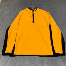 Athletech Fleece Jacket Mens Large Yellow Bla...