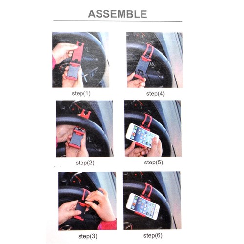 Mobile Phone Holder Cell Automobile Cradles Vehicle Car Mount Steering Wheel - Photo 5 sur 8