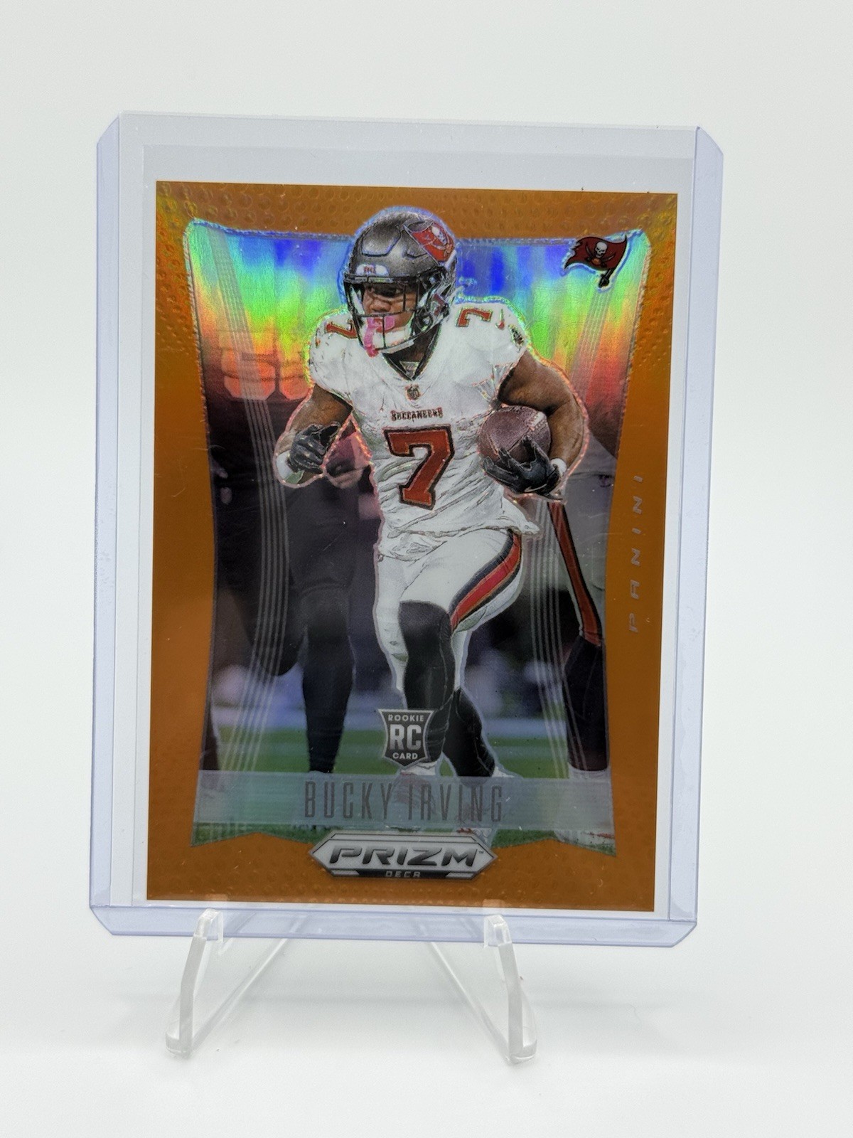 Bucky Irving RC 2024 Panini Prizm Deca Orange 44 /49 Tampa Bay Buccaneers #276