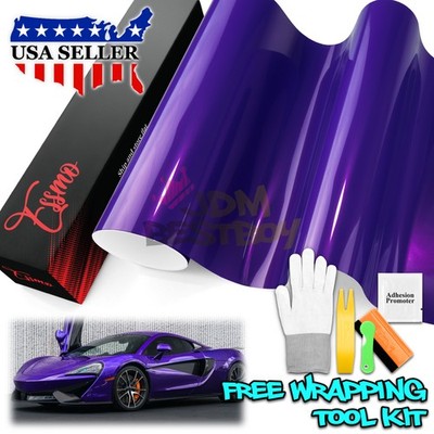 ESSMO PET Super Gloss Metallic Mauvine Blue Vehicle Vinyl Wrap Film Like Paint