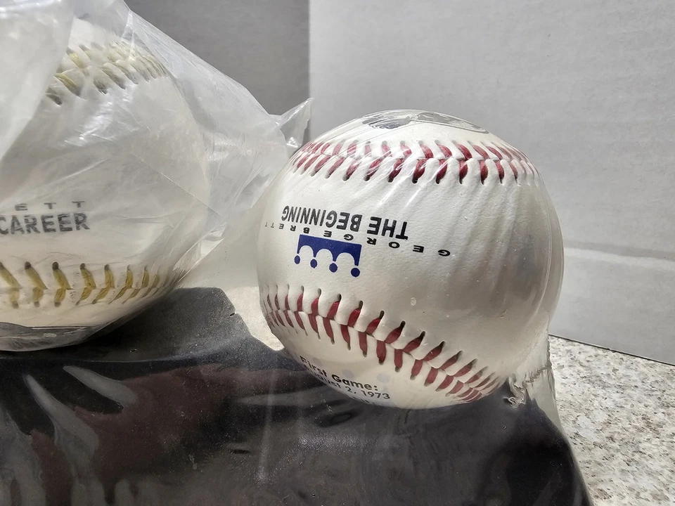 George Brett Kansas City Royals MLB 1999 Fotoball Baseball Lot Of 3 NIP - Image 3 of 4