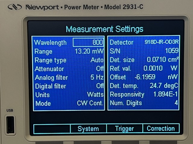 Newport 918D-IR-OD3R Optical Head - Fully tested and calibrated for ...