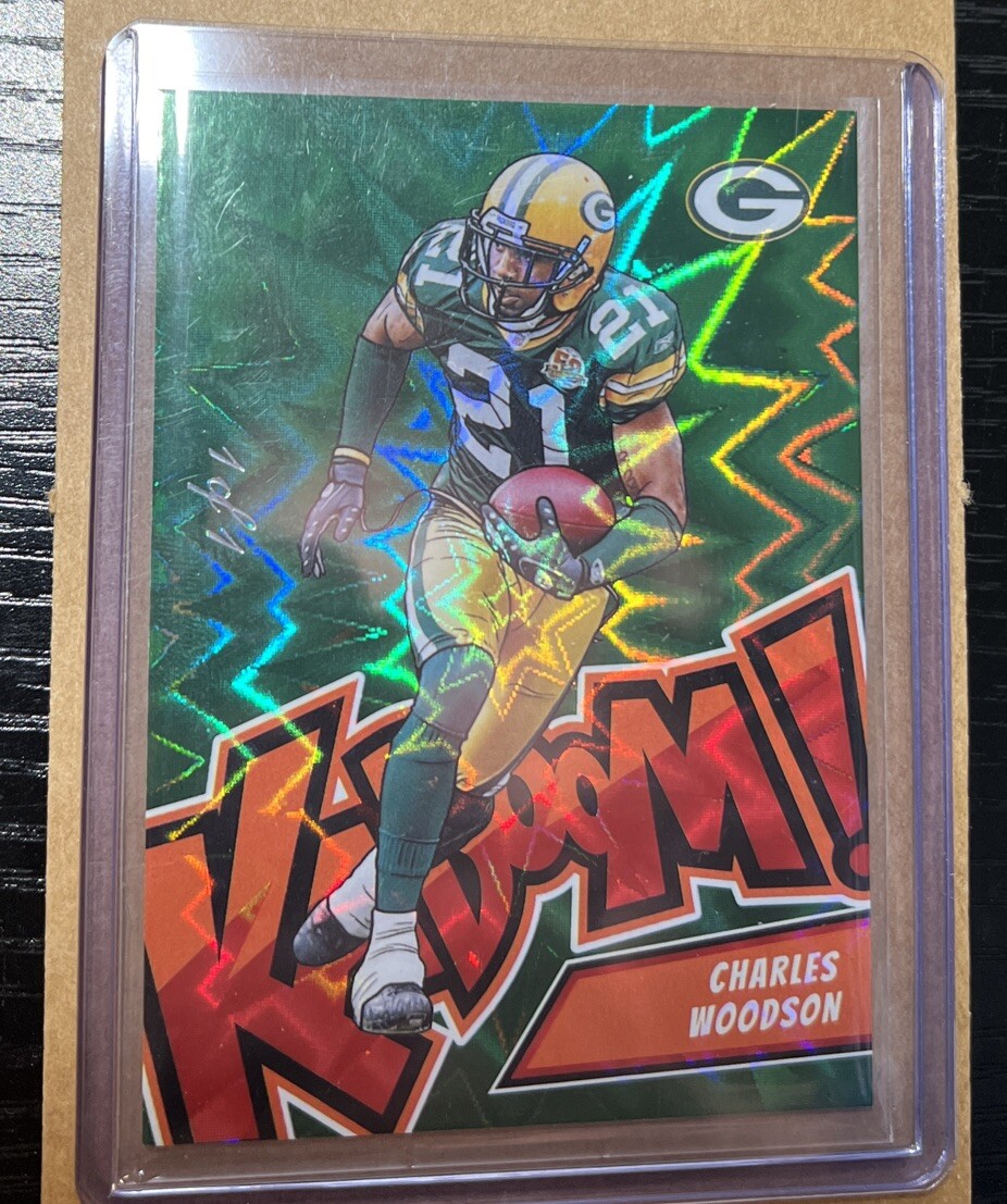 Charles Woodson 2024 Panini Absolute GREEN Kaboom #26 1/1 Case Hit SSP Packers