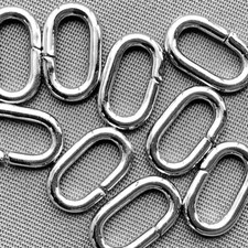 Oval Open 11x6mm Jump Rings 14 Gauge Antique Silver Plated Iron Q50 Per Pkg