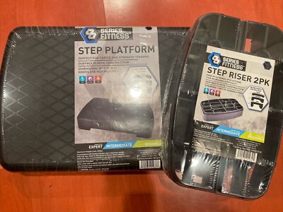 Series Fitness 8 Step Platform With Riser 2 Pack New