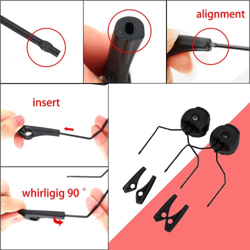 Electronic Earmuf ARC OPS-CORE Helmet Rail Adapter for Howard Shooting Headset - Zdjęcie 4 z 6