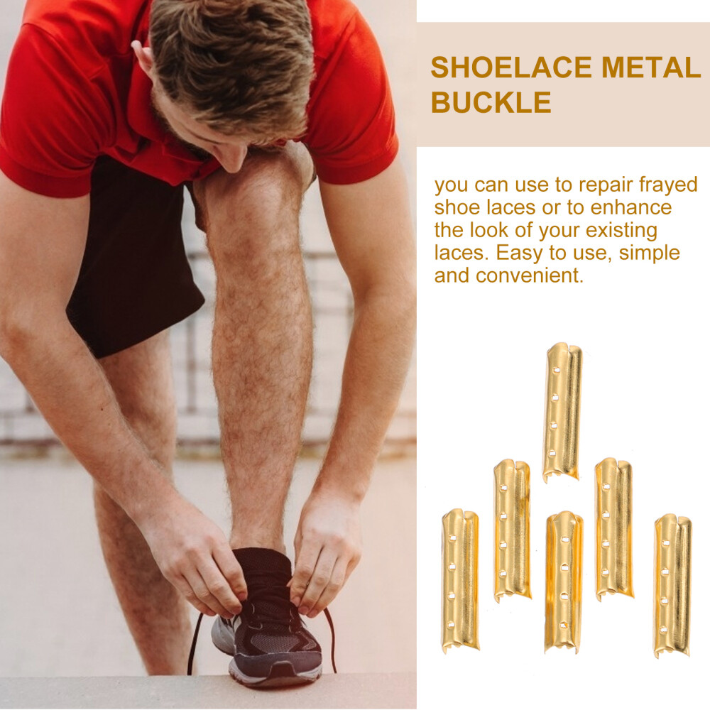 APL 3 Pezzi Lacci per Scarpe Cappello in Metallo Corda Lacci Fine Punte Lacci per Scarpe Fibbia
