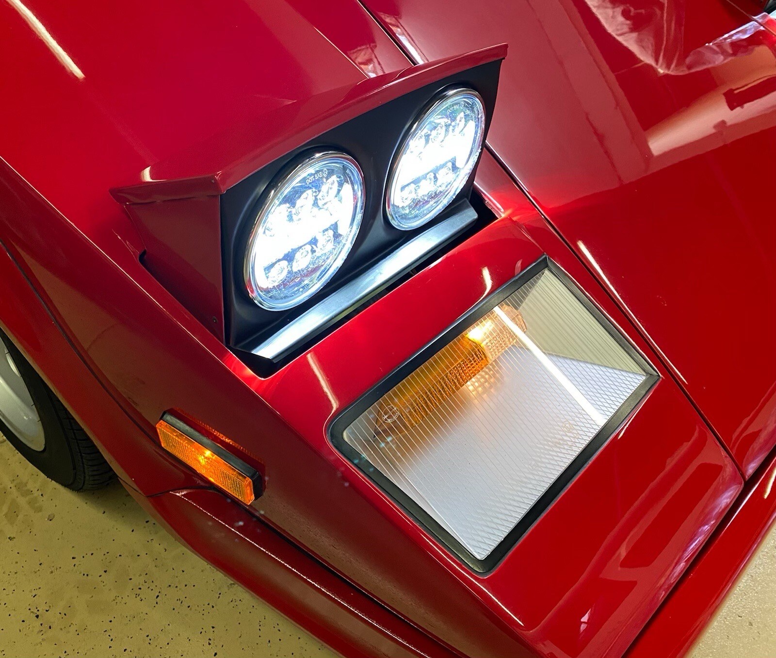 Countach Headlights LED Complete kit set of 4 High Low Beam