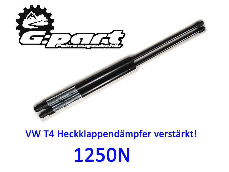Muelles de presión de gas 1250N VW T4 REFORZADOS 1250N portabicicletas Paulchen Fiamma