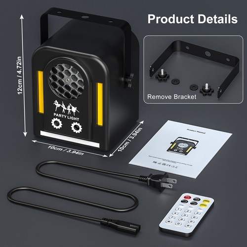 DJ Laser Disco Light Strobe RGB Beam LED Stage Effect Lighting Club W/Remote - Picture 7 of 7