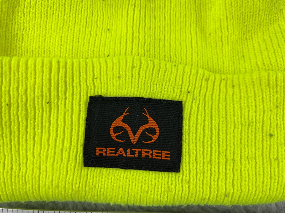 Realtree Gorro Toque Adulto Talla Única Amarillo Neón Tejido Acírlico Peces Caza Campamento Foto 2 de 4