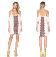NWT M Show Me Your Mumu Cold Shoulder Bonnaroo Shift Dress in Island Fever Cloud