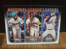2024 Topps #206 N.L. Leaders Batting AVG Base Arraez,Acuna Jr, Freeman