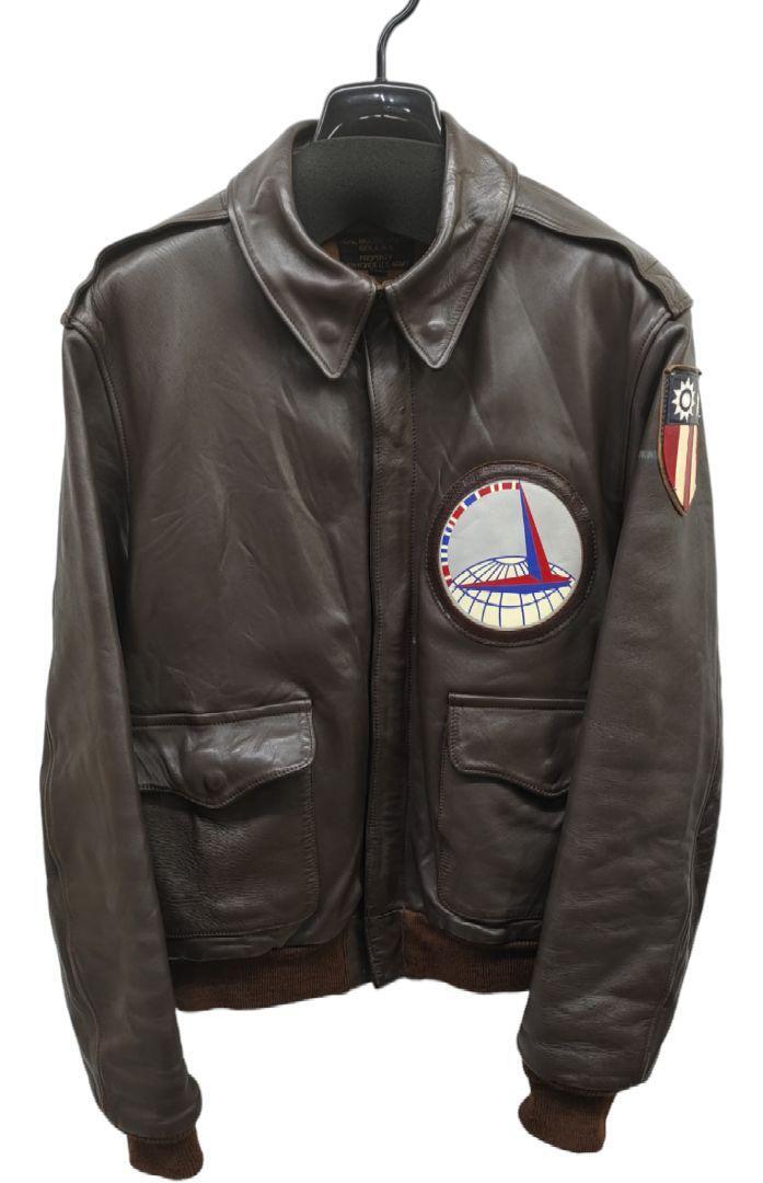 The Real McCoy's A-2 Flight Jacket Brown Leather Size 38
