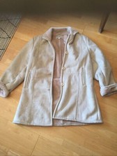 Ladies Fawn Coloured Suede Coat