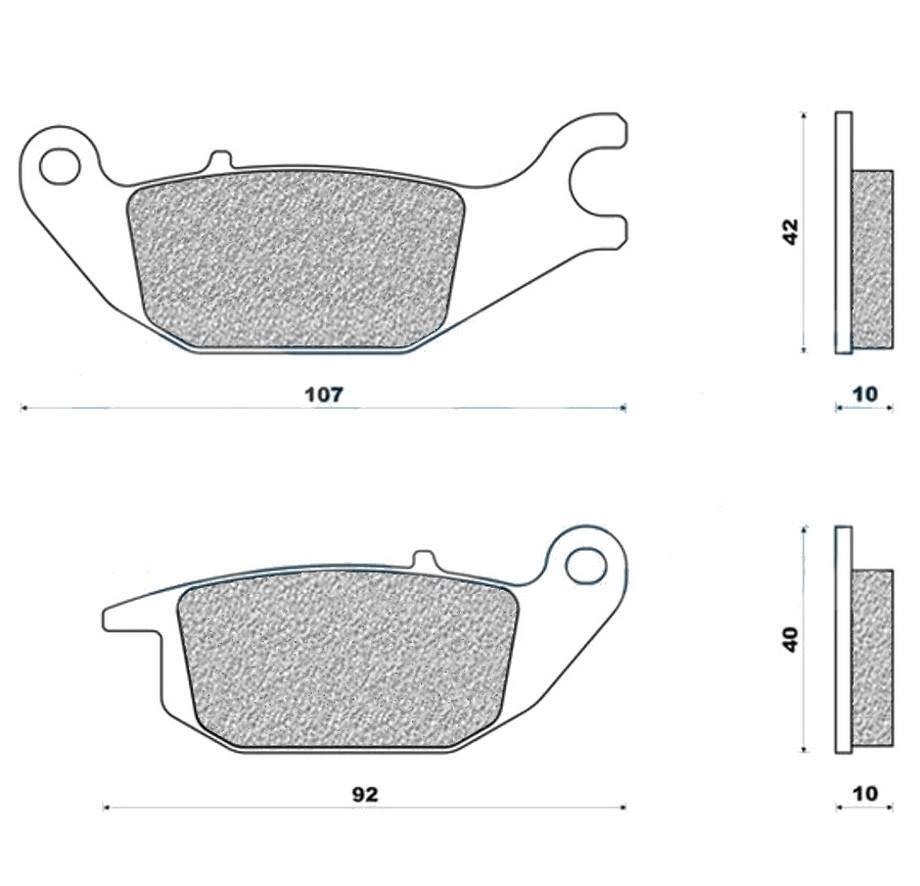 Plaquettes de frein Newfren 52 endurance thermique arrière pour Honda Varadero 125
