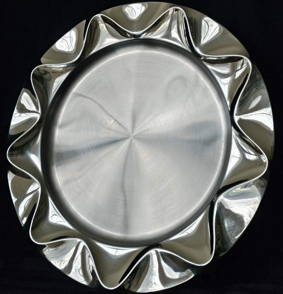 PLACA CARGADOR ACERO INOXIDABLE DANSK ORIGAMI TALC Foto 2 de 4