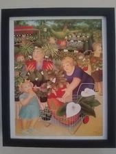Beryl Cook print 'The Garden Centre' FRAMED