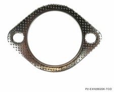 P2M Universal 80MM 2 Bolt Exhaust Gasket With Fire Ring 3" New