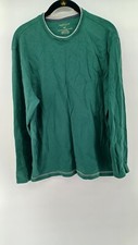Van Heusen Men's Green Long Sleeve Shirt Jersey Knit Size S/P T-Shirt Tee