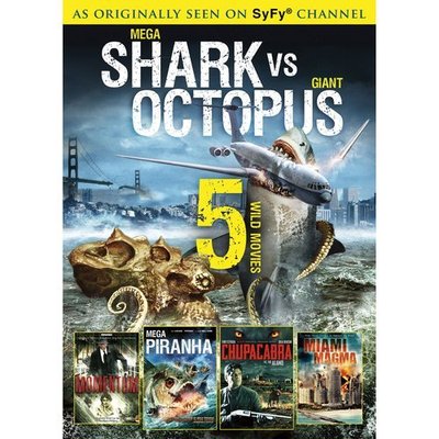 SyFy CHANNEL: Mega Shark vs Giant Octopus-Piranha-Miami Magma-Momentum-NEW DVD