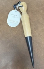 Garden Hand Dibber Seeder Tool Stainless Steel Sow Dibbler with Wooden Handle