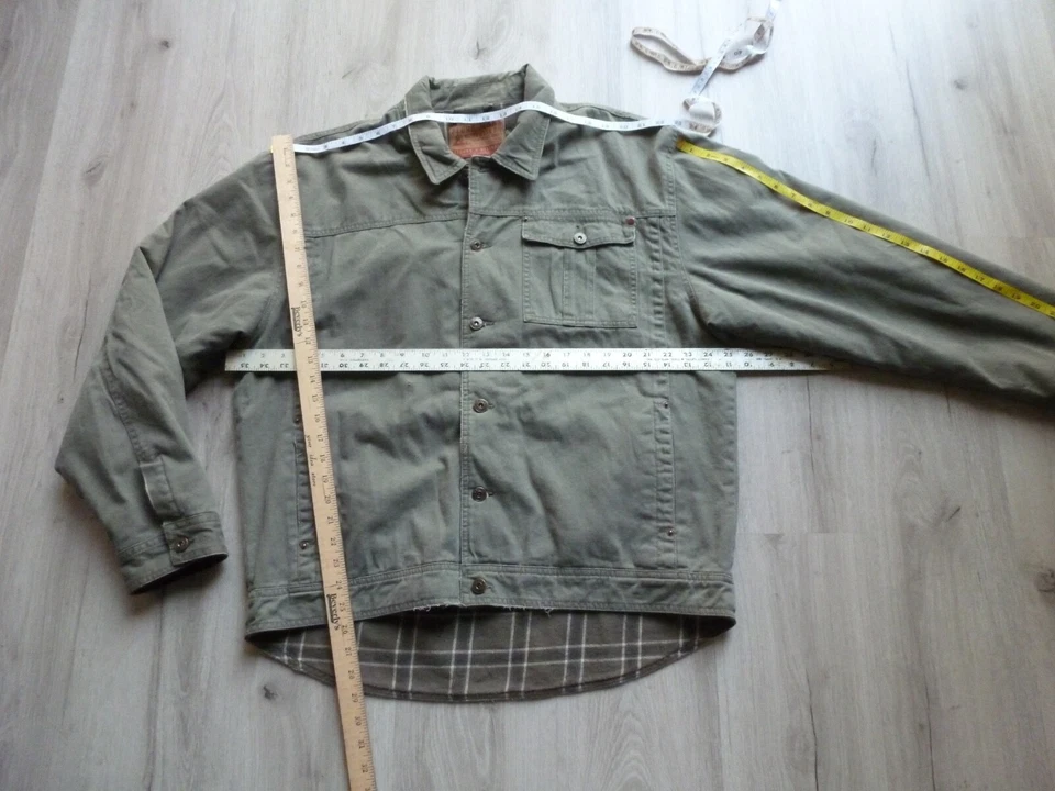 VTG Plugg Jeans Workwear Division Mens XL Flannel Lined Barn Chor Coat Jacket - Image 4 of 4