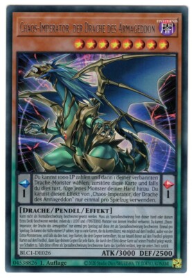 Yu-Gi-Oh! BLC1-DE026 Chaos-Imperator der Drache des Armageddon Silver UR NM