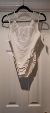 DEADSTOCK vintage womans White one piece size large AS IS