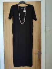 NWT Black Maternity Midi Dress Size 10 Tall Next