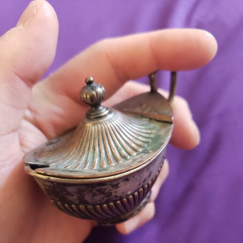 Sheffield Silver On Copper Mustard Pot - Picture 7 of 8