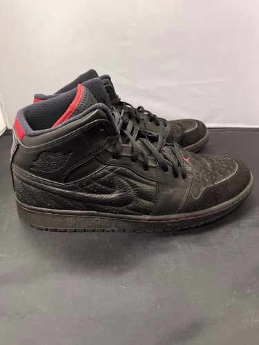 Nike Air Jordan 1 Retro 99 Bred Last Shot 2014 Black Gym Red 654140-001 Sz 12 - Picture 2 of 6