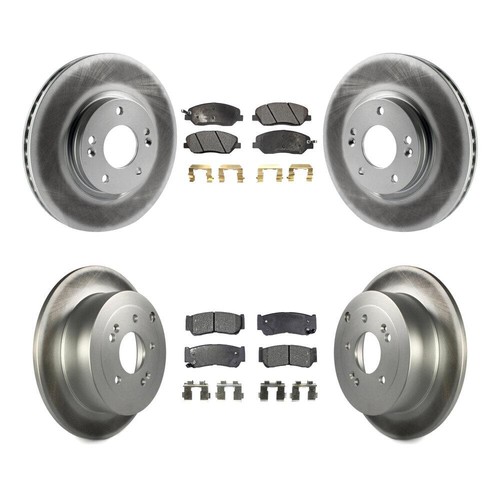 Front Rear Coat Disc Brake Rotors Ceramic Pad Kit For 2007-2009 Hyundai Santa Fe - Picture 1 of 18