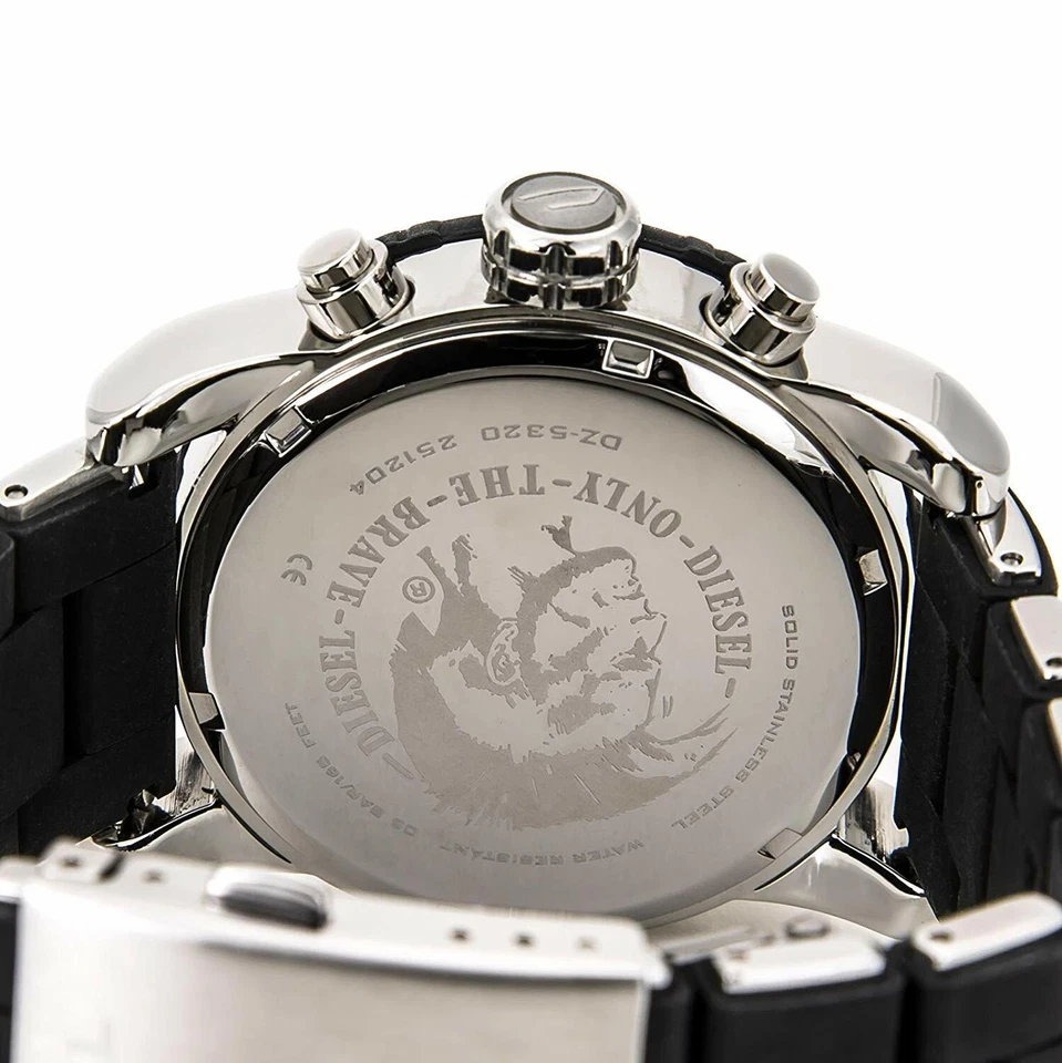 Reloj Diesel Mujer Único/Raro Correa Silicona Negra y Plateada DZ5320/Sin Caja. Foto 2 de 4