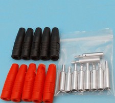 10Pcs Brass 4mm Banana Female Insulated Jack Plug Connector NEW
