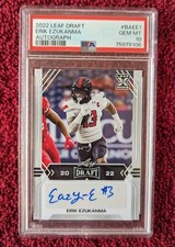 2022 Leaf Draft - Autographs #BA-EE1 Erik Ezukanma PSA 10