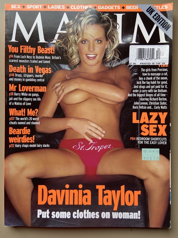 Maxim UK Magazine December 2000 Issue 68 Davinia Taylor 306 Pages US Seller