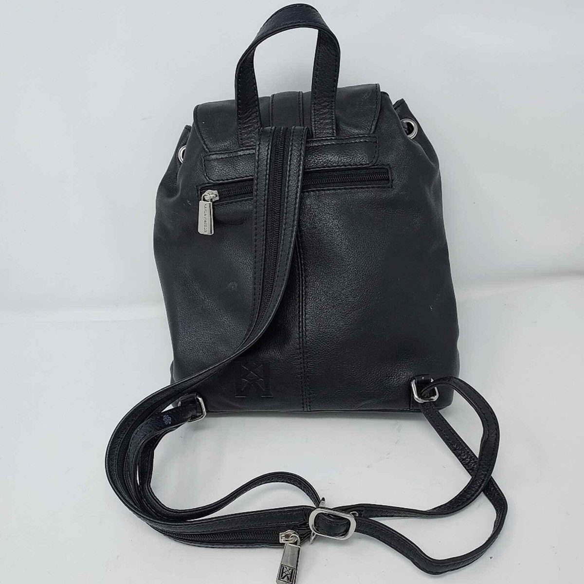 Karla Hanson Black Leather Backpack Purse Karla Hanson Black Leather Backpack Purse | eBay main image 4
