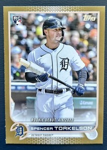 Spencer Torkelson 2022 Topps Update Gold Foil RC Debut 1537/2022 US79 Tigers MLB