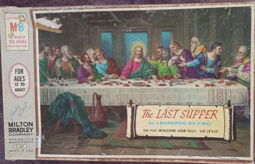 Vintage 1965 Milton Bradley The Last Supper by Leonardo DaVinci 1000 Pc Puzzle
