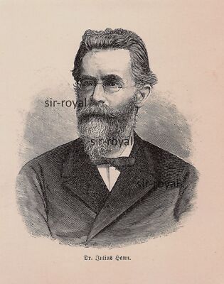 Dr Julius von Hann - Meteorologist - 1891 - Historical Picture ~9x12cm -