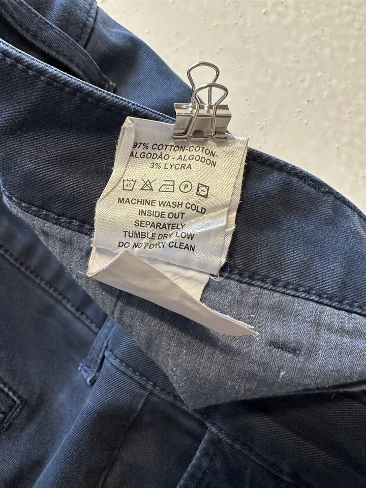 Pantalones cómodos DL1961 34 x 32 azul oscuro The Kent informales rectos chinos XTWILL 360 Foto 4 de 4