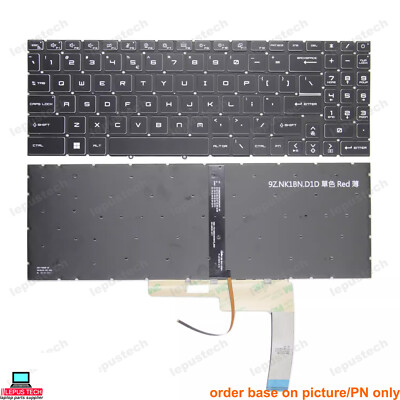 Tastiera Per MSI GF66 MS-1582, GF76 GL76 GL66, Layout QWERTY Nero, Nuova